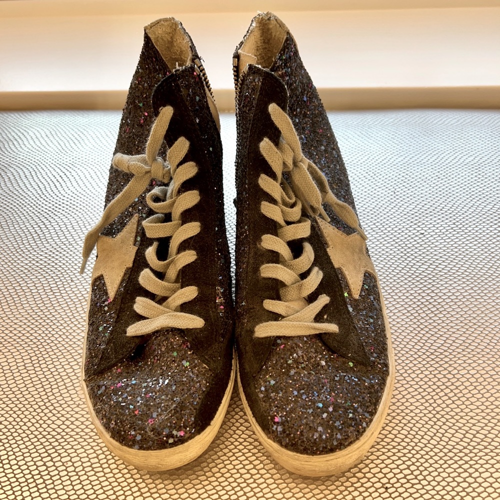 Blue glitter Golden Goose Francy size 37